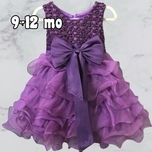 IEFIEL Baby Girls' Ruffle Dress, 9-12 mos